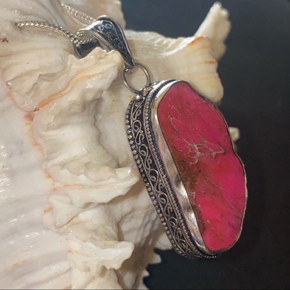 Sea Sediment Jasper Gemstone Handcrafted cuff - Picture 4 of 5